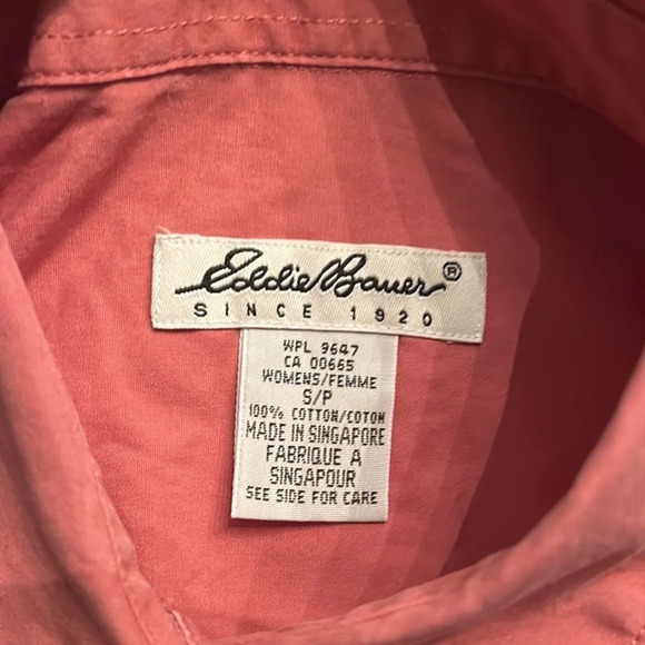 Orange Eddie Bauer Button Up - Picture 4 of 5